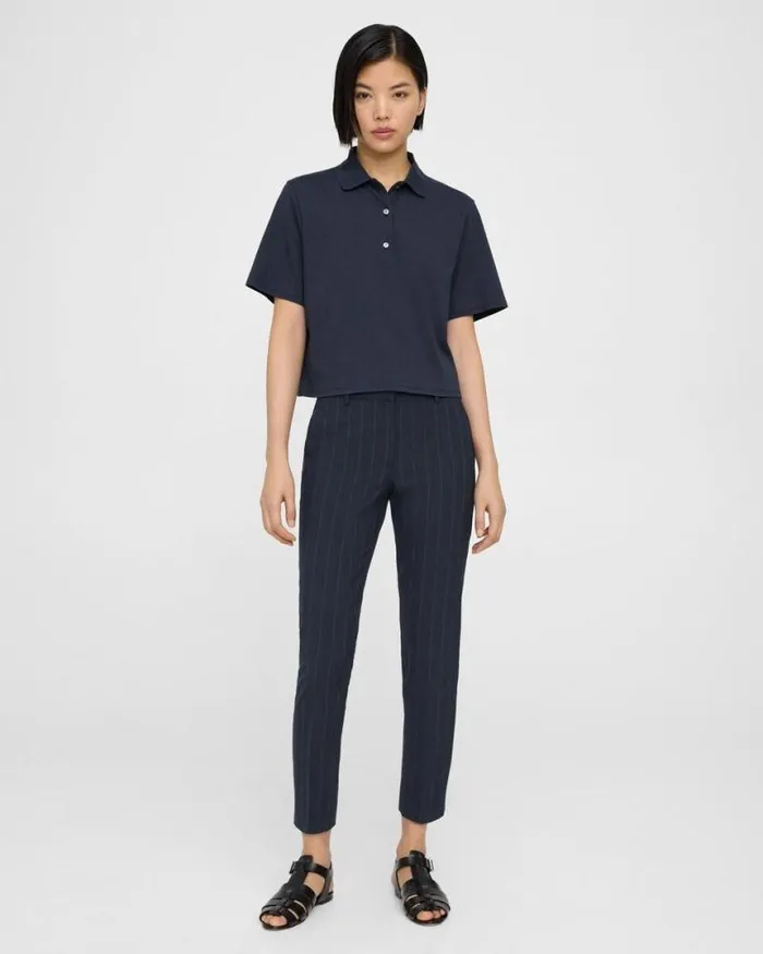 Pants Women Theory Treeca Pant In Good Wool Deep Navy