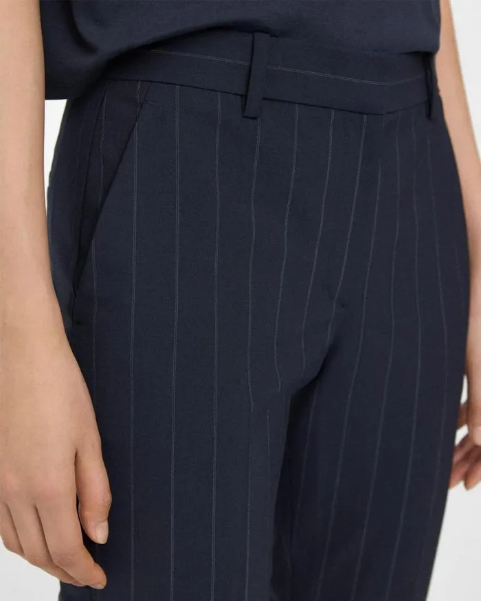 Pants Women Theory Treeca Pant In Good Wool Deep Navy
