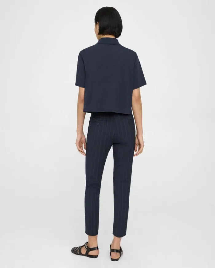 Pants Women Theory Treeca Pant In Good Wool Deep Navy