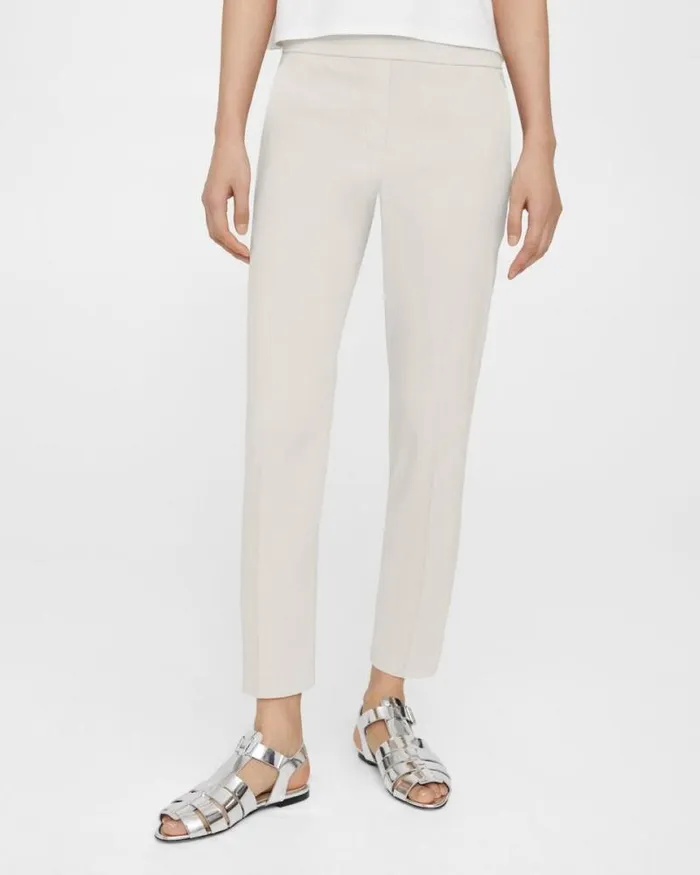 Pants Women Theory Treeca PullOn Pant In Good Linen Sand