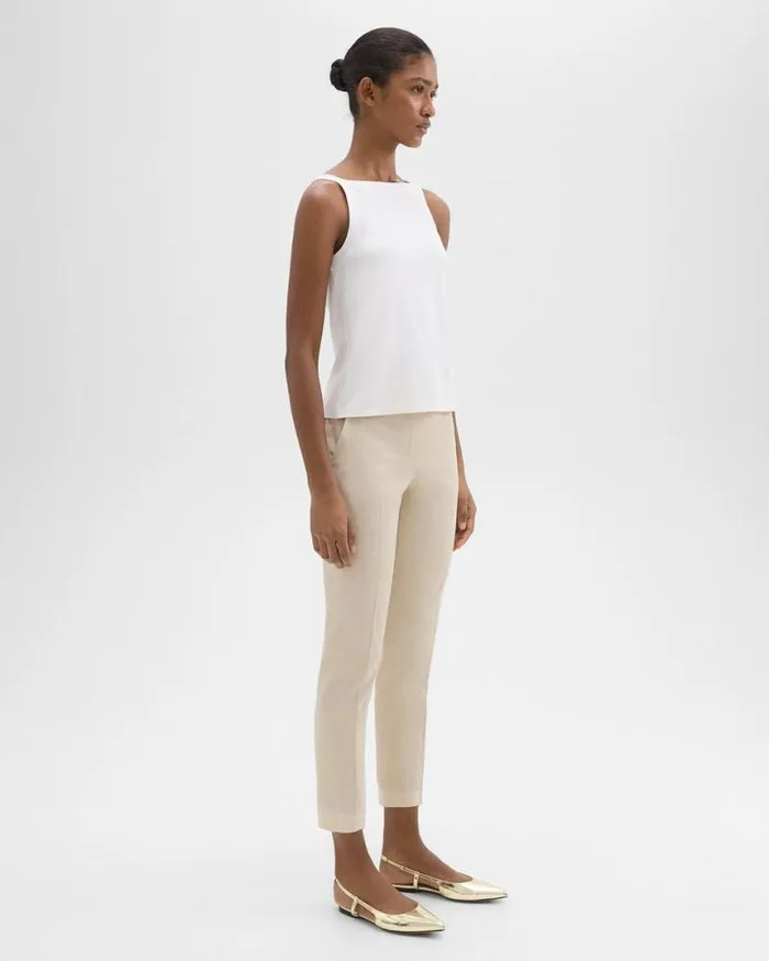 Pants Women Theory Treeca PullOn Pant In Good Linen Straw