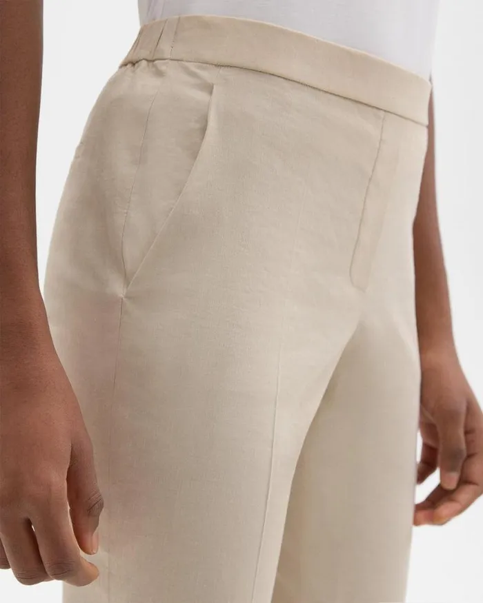 Pants Women Theory Treeca PullOn Pant In Good Linen Straw