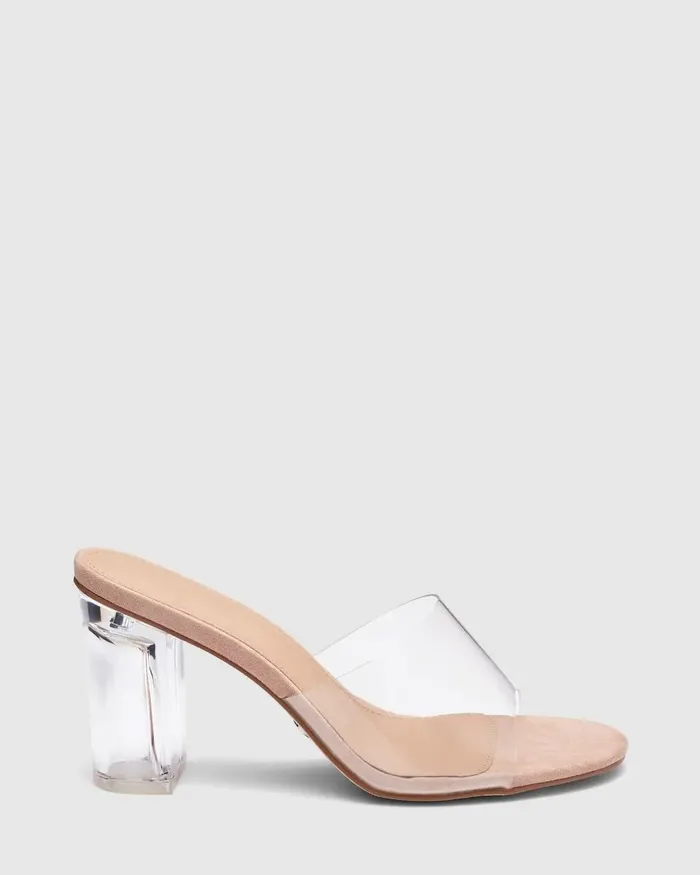 Party FERRAZ Clear Open Toe Heels NOVO Shoes Women