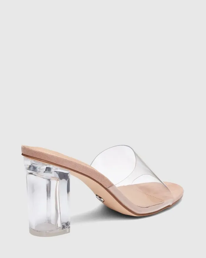 Party FERRAZ Clear Open Toe Heels NOVO Shoes Women