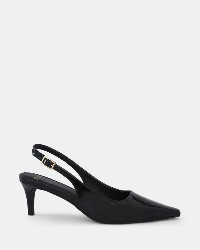 Party NOVO Shoes Women ILATIA Black Patent Low Heels