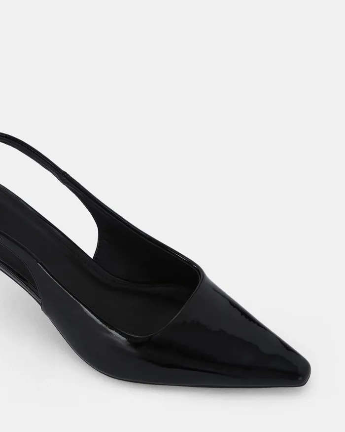 Party NOVO Shoes Women ILATIA Black Patent Low Heels