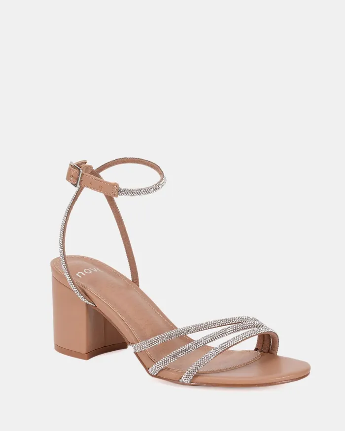 Party PRESCOTT CAMEL Block Heels NOVO Shoes Women