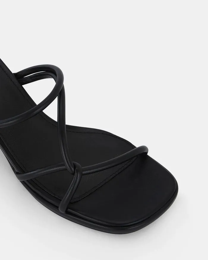 Party UBALDO BLACK Open Toe Heels NOVO Shoes Women