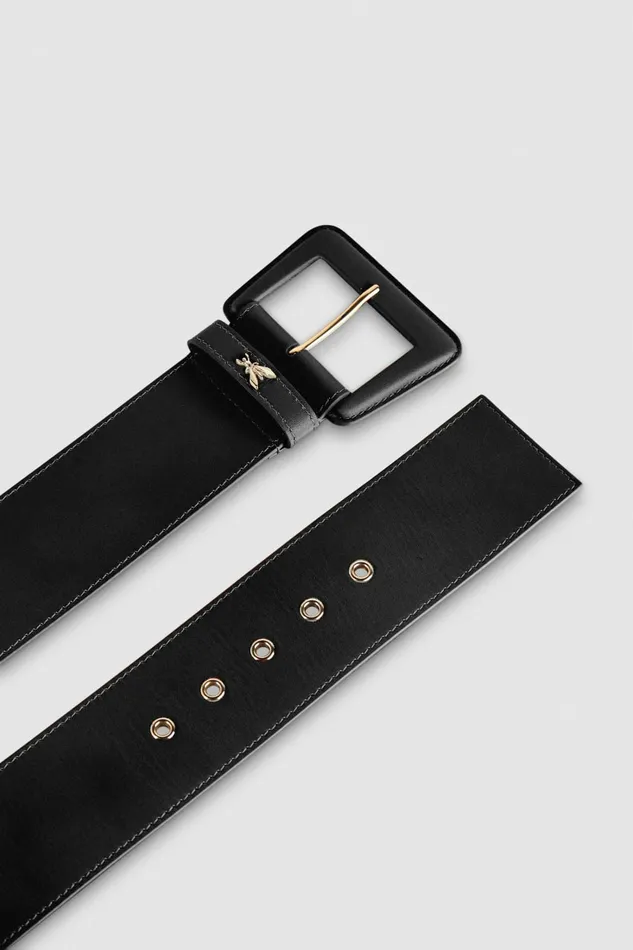 Patrizia Pepe Belts HighWaisted Belt With Leather Lining Black 8211 Women