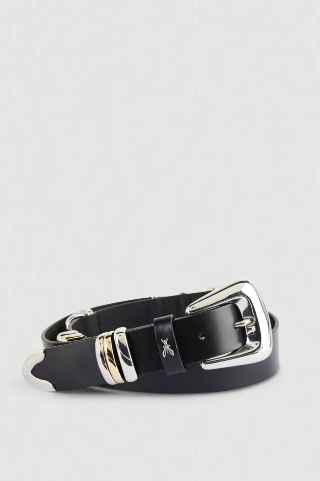 Patrizia Pepe Belts LowWaisted Leather Belt Black 8211 Women