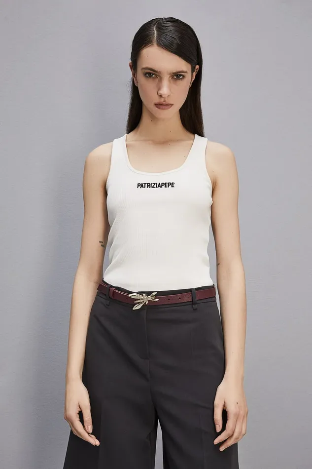 Patrizia Pepe Belts LowWaisted Leather Belt Purple 8211 Women
