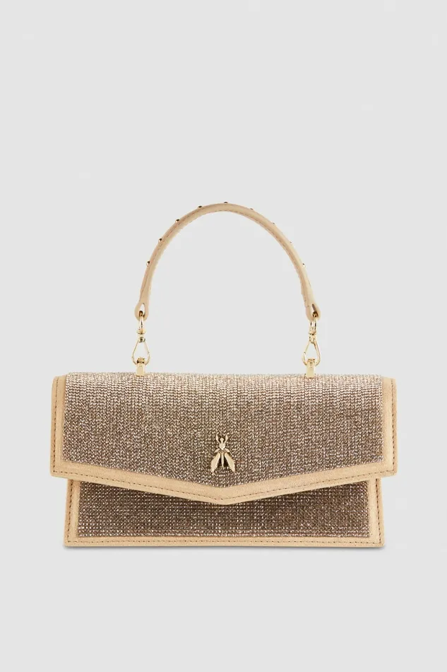 Patrizia Pepe Crossbodys Fly Bamby Shoulder Bag With Rhinestones Beige 8211 Women Patrizia Pepe Crossbodys Fly Bamby Shoulder Bag With Rhinestones Beige 8211 Women