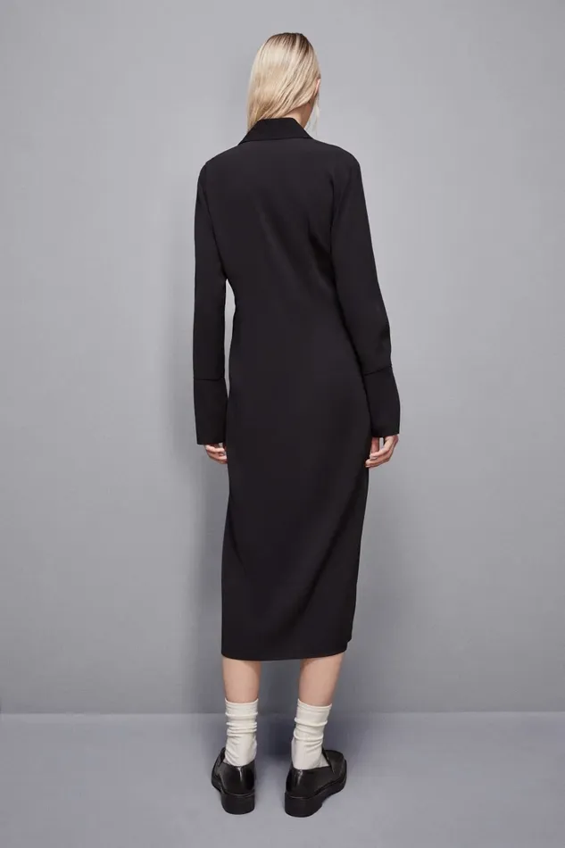 Patrizia Pepe Dresses Essential Twill Sash Dress Black 8211 Women