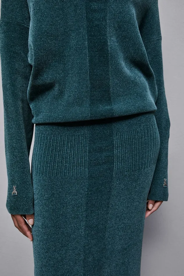 Patrizia Pepe Dresses LongSleeved Chenille Dress Green 8211 Women
