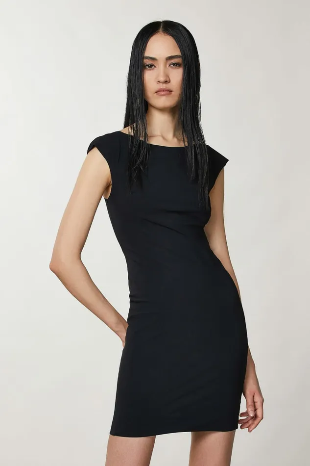Patrizia Pepe Dresses Short Sheath Dress Black 8211 Women