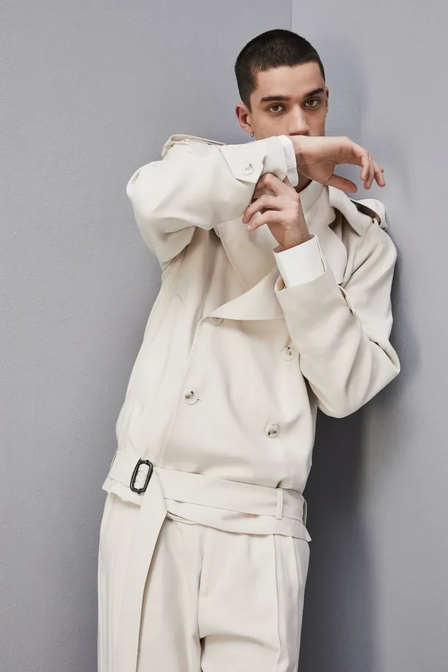 Patrizia Pepe Jackets Short TrenchEffect Jacket In Viscose Twill Beige 8211 Men Patrizia Pepe Jackets Short TrenchEffect Jacket In Viscose Twill Beige 8211 Men