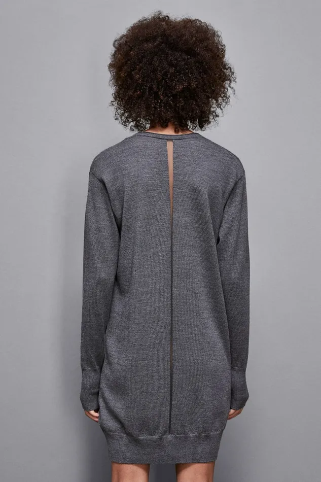 Patrizia Pepe Knitwear Maxi Wool Cardigan Grey 8211 Women
