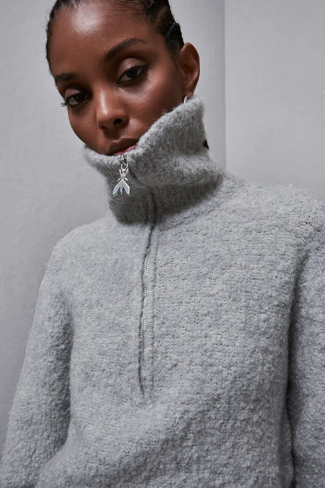 Patrizia Pepe Knitwear Soft Turtleneck Sweater Grey 8211 Women
