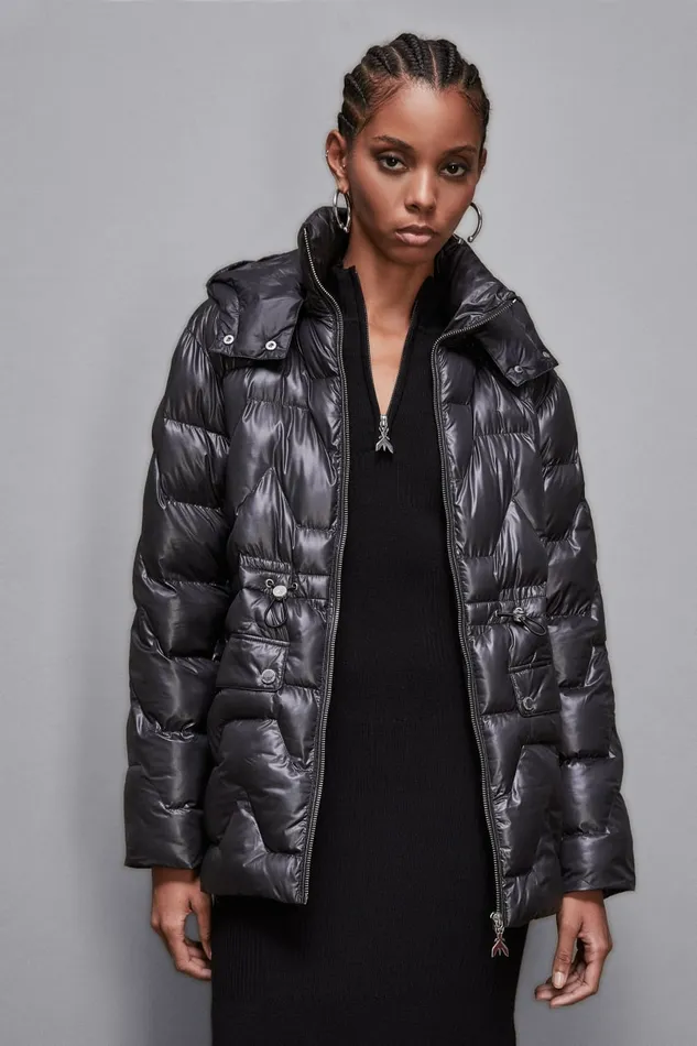 Patrizia Pepe Outerwear Quilted Nylon Down Jacket Black 8211 Women