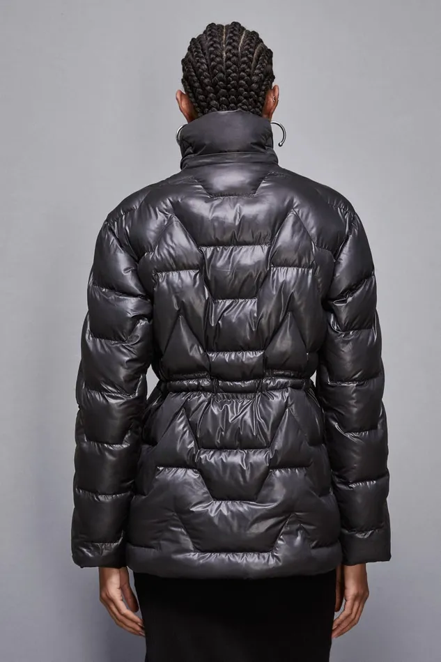 Patrizia Pepe Outerwear Quilted Nylon Down Jacket Black 8211 Women