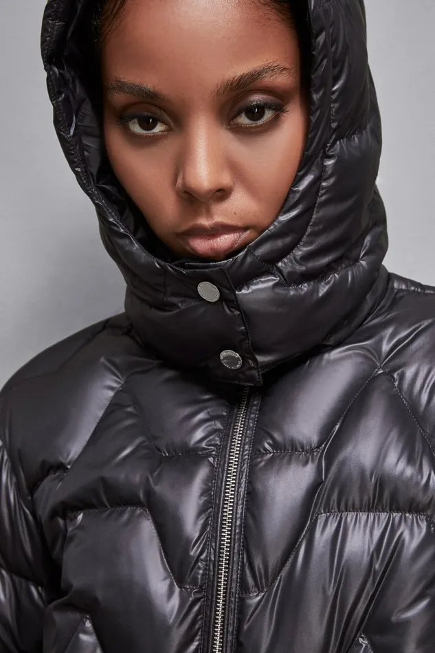 Patrizia Pepe Outerwear Quilted Nylon Down Jacket Black 8211 Women