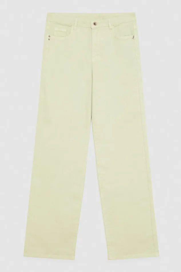 Patrizia Pepe Pants and Jeans Essential Denim Straight Pants Green 8211 Women