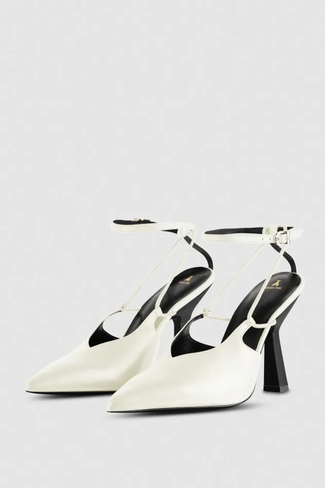 Patrizia Pepe Pumps Astral Buckle Leather Slingbacks White 8211 Women