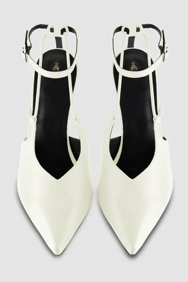 Patrizia Pepe Pumps Astral Buckle Leather Slingbacks White 8211 Women