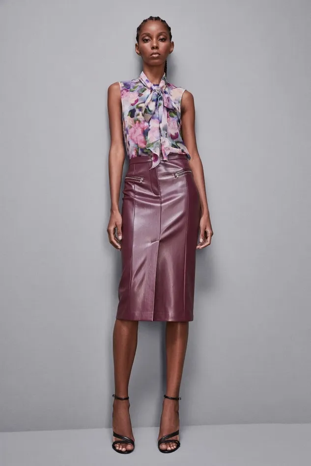 Patrizia Pepe Skirts HighWaisted Midi Skirt Red 8211 Women