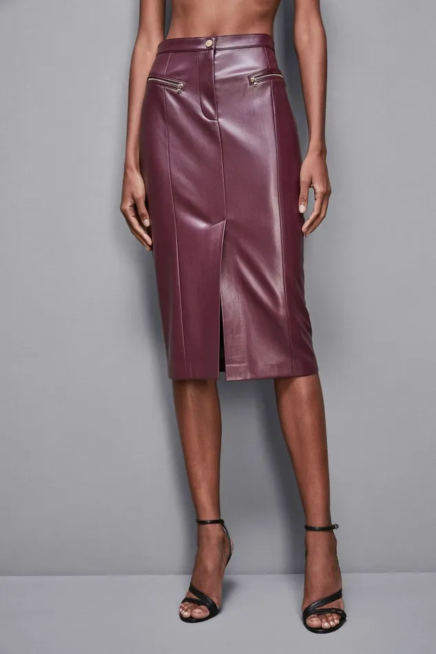 Patrizia Pepe Skirts HighWaisted Midi Skirt Red 8211 Women