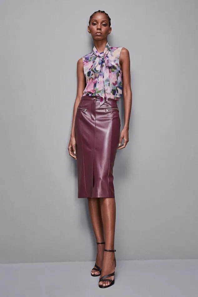 Patrizia Pepe Skirts HighWaisted Midi Skirt Red 8211 Women