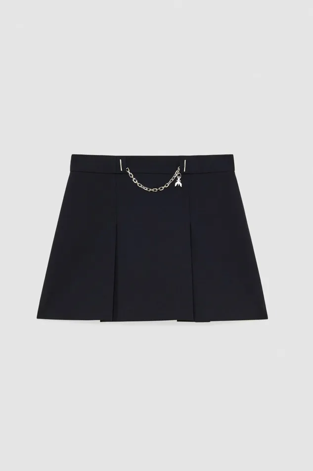 Patrizia Pepe Skirts Pleated Miniskirt Blue 8211 Women