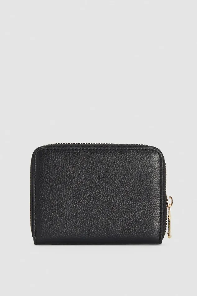 Patrizia Pepe Small Leather Goods Essential Medium ZipAround Purse Black 8211 Women