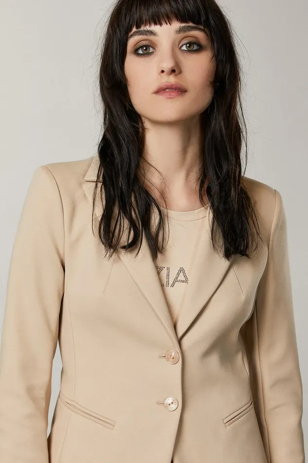 Patrizia Pepe Tailleur 2Button Slim Jacket Beige 8211 Women