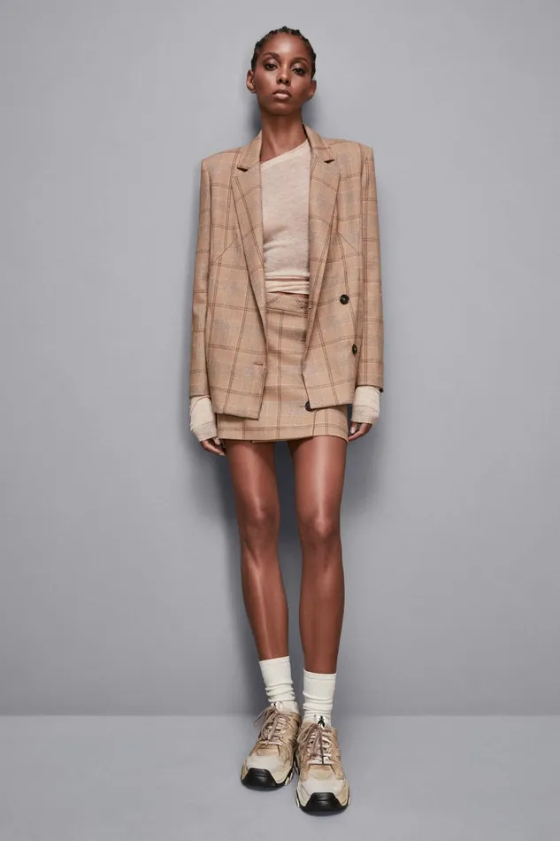 Patrizia Pepe Tailleur Checked Blazer Brown 8211 Women