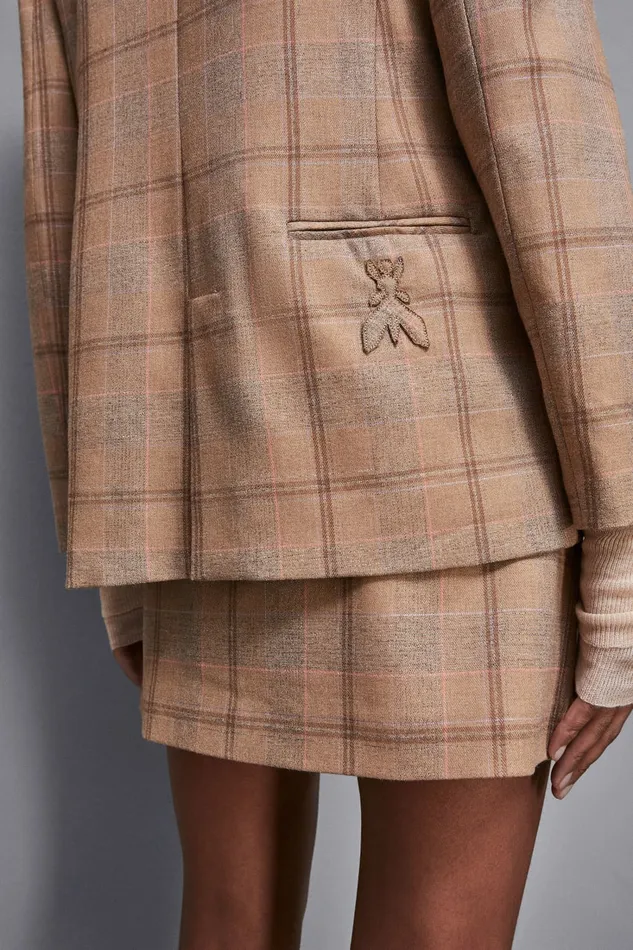 Patrizia Pepe Tailleur Checked Blazer Brown 8211 Women