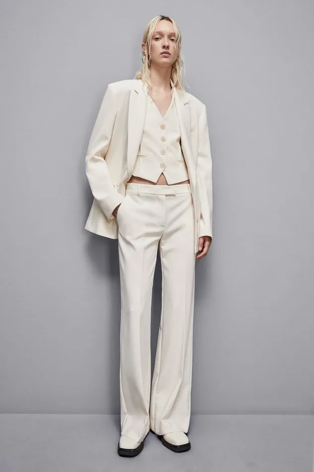 Patrizia Pepe Tailleur LowWaisted Twill Pants Beige 8211 Women