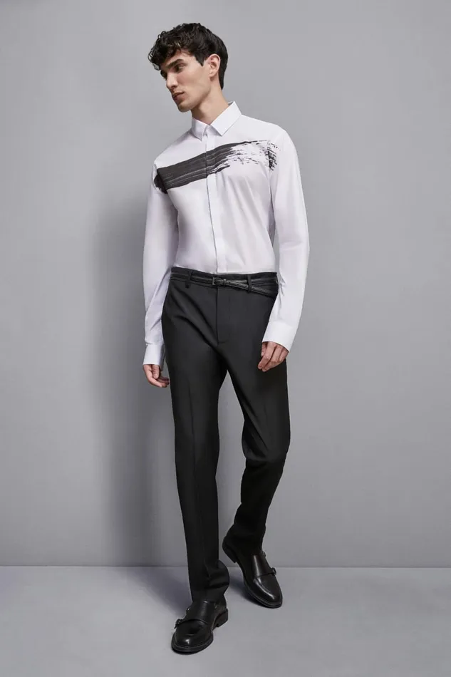 Patrizia Pepe Tops and Shirts Cotton Shirt With Print White 8211 Men