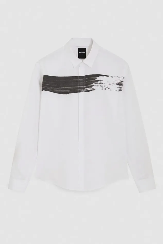 Patrizia Pepe Tops and Shirts Cotton Shirt With Print White 8211 Men
