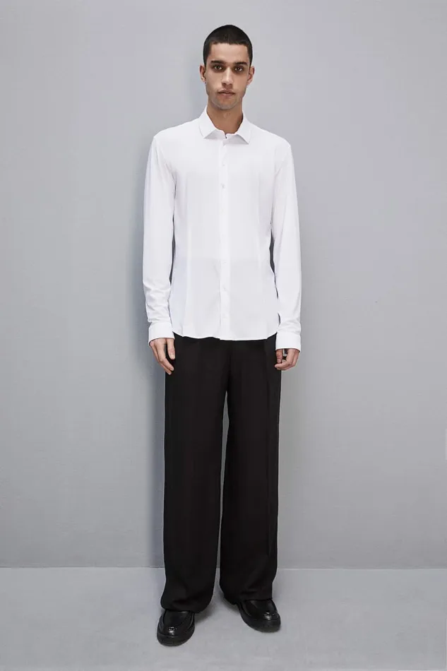 Patrizia Pepe Tops and Shirts Slim Fit Jersey Shirt White 8211 Men