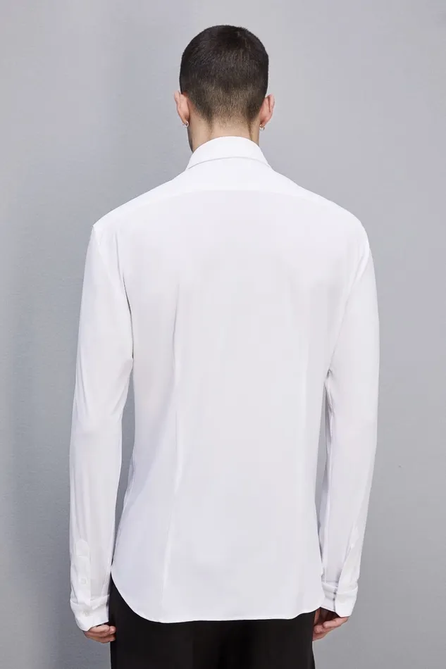 Patrizia Pepe Tops and Shirts Slim Fit Jersey Shirt White 8211 Men