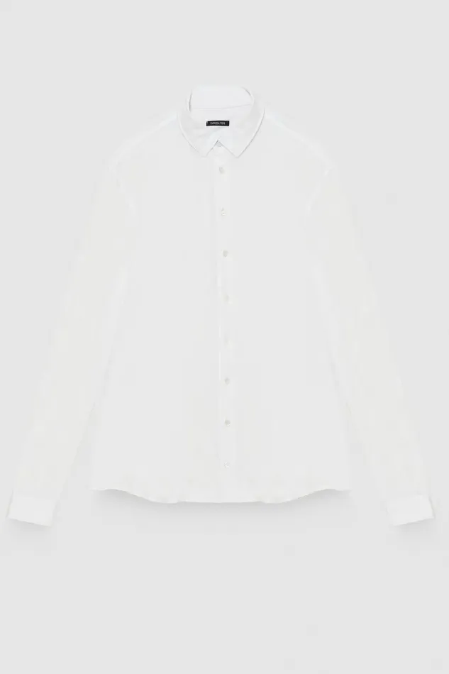 Patrizia Pepe Tops and Shirts Slim Fit Jersey Shirt White 8211 Men