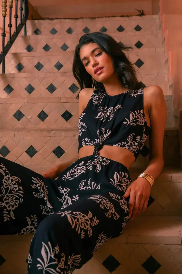PEARL NADIA PAISLEY JUMPSUIT Women O039NEILL Clothing