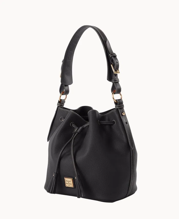 Pebble Grain Drawstring Black Black Woman Dooney and Bourke Shoulder Bags Pebble Grain Drawstring Black Black Woman Dooney and Bourke Shoulder Bags