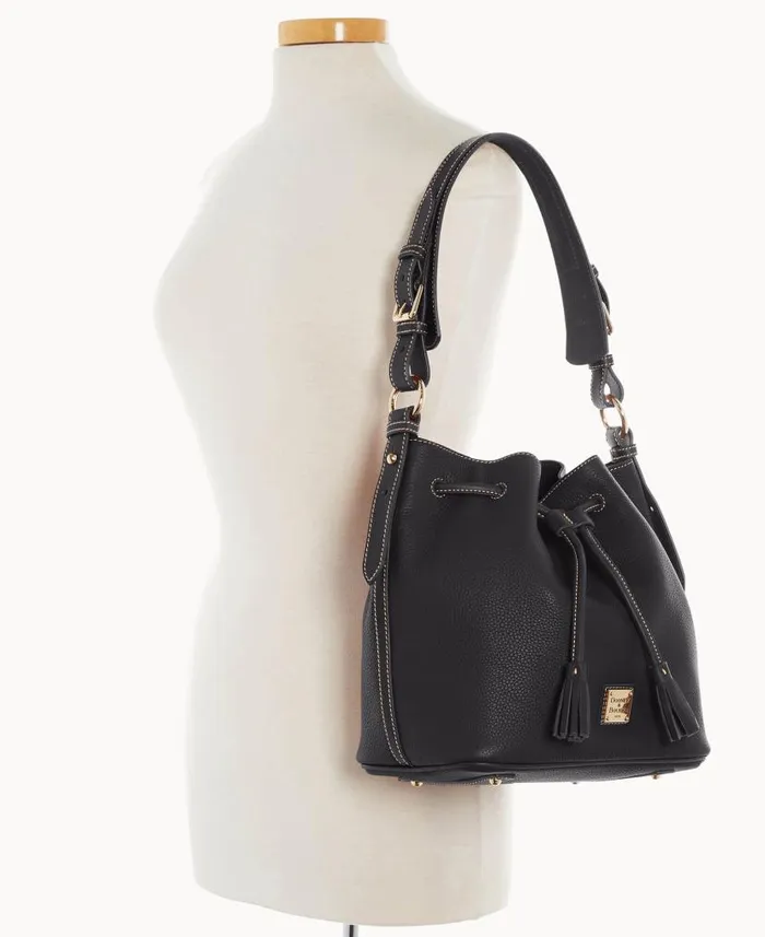 Pebble Grain Drawstring Black Black Woman Dooney and Bourke Shoulder Bags Pebble Grain Drawstring Black Black Woman Dooney and Bourke Shoulder Bags