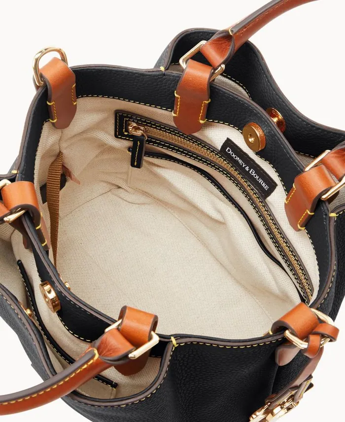 Pebble Grain Small Barlow Black Woman Dooney and Bourke Satchels