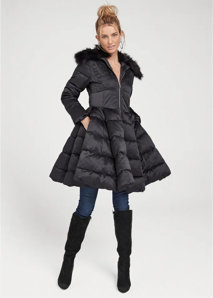 PEPLUM PUFFER JACKET Off White Women VENUS Coats