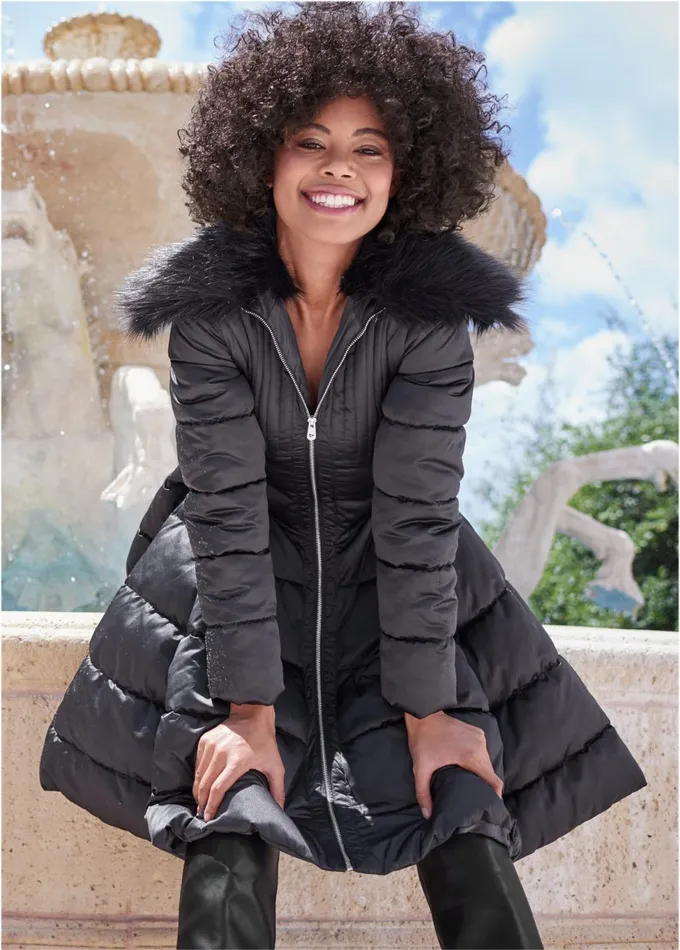 PEPLUM PUFFER JACKET Off White Women VENUS Coats