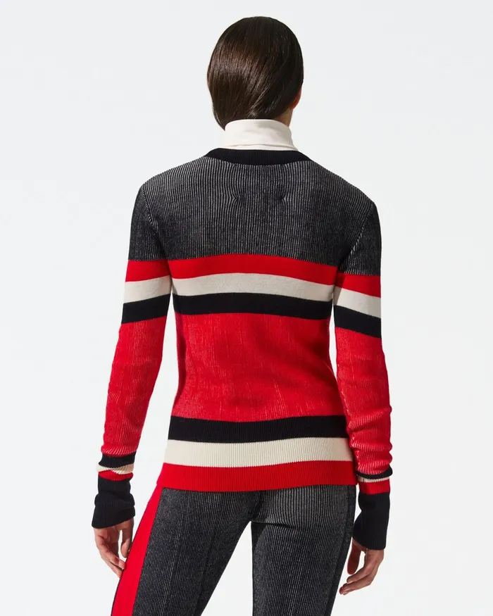 Perfect Moment Evie Merino Wool Sweater Navy Women Tops