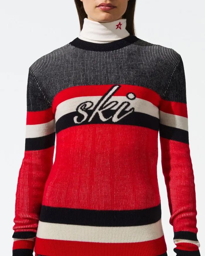 Perfect Moment Evie Merino Wool Sweater Navy Women Tops